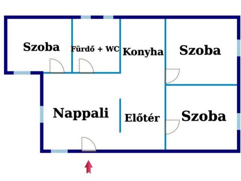 Eladó Ház 6100 Kiskunfélegyháza Nappali+3 szobás különportás családi ház