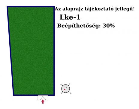 Eladó Telek 2360 Gyál , Gyál csendes részén 605 nm-es építési telek