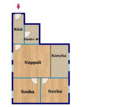 Eladó Lakás 7625 Pécs Belvárosi újszerű 3 szobás tégla lakás terasszal