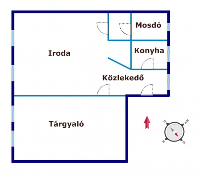 Kiadó Iroda 4024 Debrecen Debrecen belvárosában 100 nm-es iroda helyiség KIADÓ!