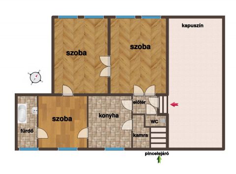 Eladó Lakás 9700 Szombathely Belváros közelében 3 szobás tágas polgári lakás eladó