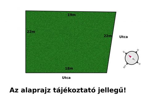 Eladó Telek 2200 Monor Monoron eladó telek a Kisfaludy utcában