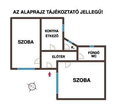 Eladó Lakás 1081 Budapest 8. kerület KÉT KÜLÖNNYÍLÓ SZOBÁS LAKÁS A RÁKÓCZI ÚTON!