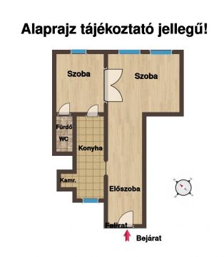 Eladó Lakás 1204 Budapest 20. kerület , két külön nyíló szobás - felújítandó lakás