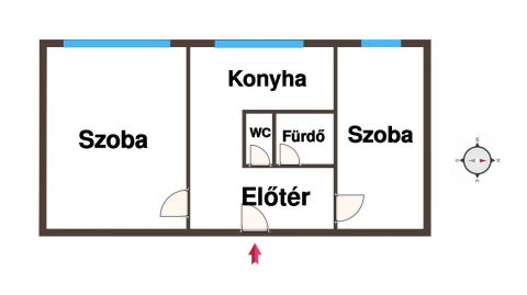 Eladó Lakás 6100 Kiskunfélegyháza Szigetelt, nyílászárócserélt, fűtéskorszerűsített 2 szobás