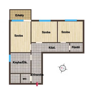 Kiadó Lakás 7624 Pécs Felújitott 3 szobás lakás az Egyetemek közelében-Nagy Jenő u