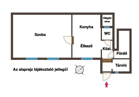 Eladó Lakás 9400 Sopron Sopronban földszinti, 42m2-es, egy szobás jó állapotú lakás 