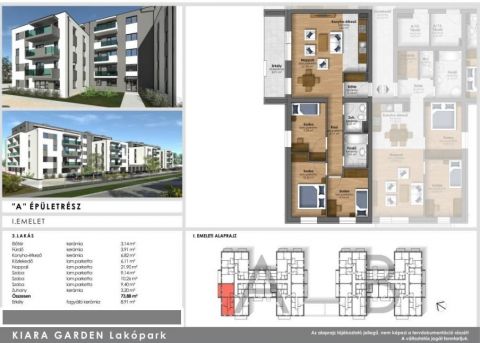 Eladó Lakás 9700 Szombathely Kiara Garden lakópark