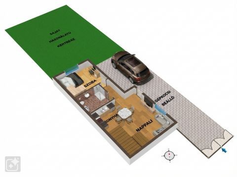 Eladó Lakás 1196 Budapest 19. kerület , Felújított,belső két szintes,nappali+3szoba,saját udvarrész