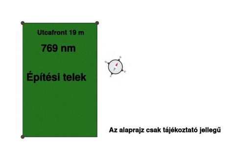 Eladó Telek 2217 Gomba Gomba csendes zsákutca