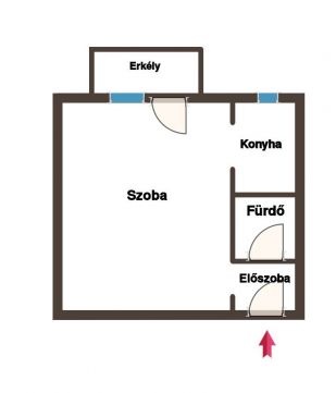 Eladó Lakás 7632 Pécs Pécs Kertváros kedvelt részén eladó erkélyes garzon lakás!