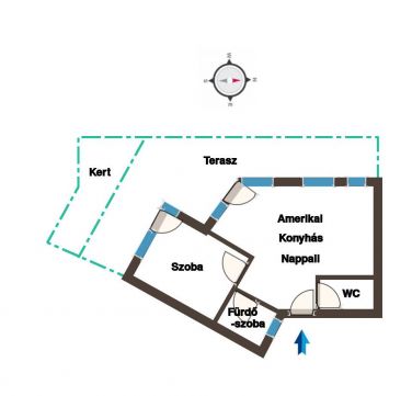 Kiadó Lakás 1138 Budapest 13. kerület Kertes lakás kiadó a Duna parton!