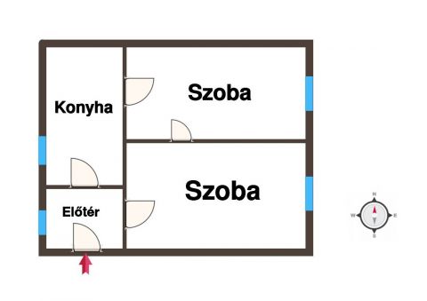 Eladó Ház 6100 Kiskunfélegyháza Különportás családi ház 2 szobával
