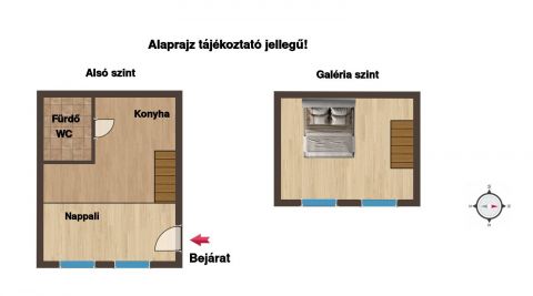 Eladó Lakás 1077 Budapest 7. kerület Berendezett, állógalériás, emeleti, minőségi garzon lakás 3.