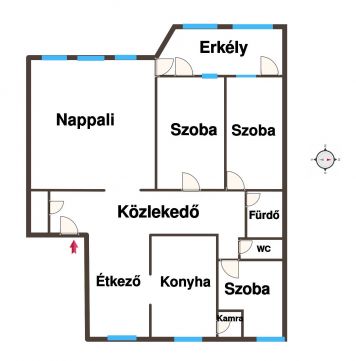 Eladó Lakás 6100 Kiskunfélegyháza Belvárosi, 121 m2-es, 4 szobás, 2. emeleti lakás