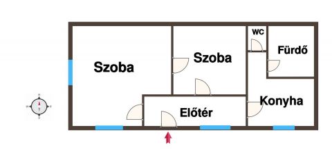 Eladó Ház 6100 Kiskunfélegyháza Jó állapotú, 2 szobás, alacsony rezsivel