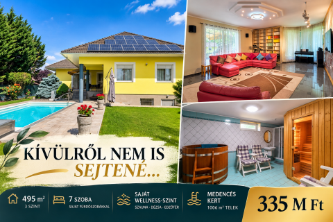 Eladó Ház 1164 Budapest 16. kerület , 1006 m2 telken álló 495 m2-es luxus villa
