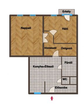 Eladó Lakás 1078 Budapest 7. kerület Otthon startra alkalmas, erkélyes lakás